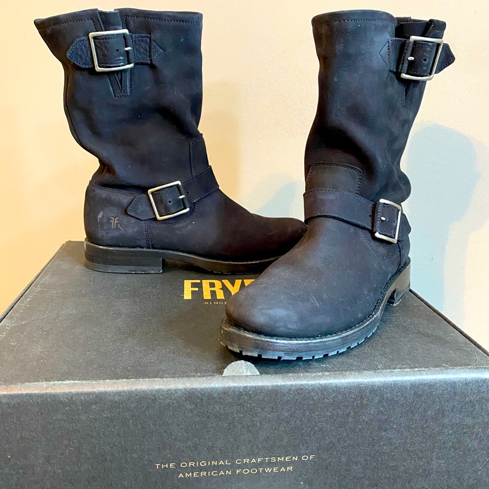 FRYE NATALIE MID ENGINEER BOOTS